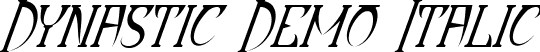 Dynastic Demo Italic font - DynasticDemoItalic.ttf