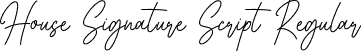 House Signature Script Regular font - House Signature Script.otf