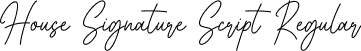 House Signature Script Regular font - House Signature Script.ttf