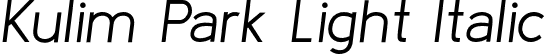 Kulim Park Light Italic font - KulimPark-LightItalic.otf