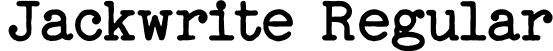 Jackwrite Regular font - Jackwrite.ttf