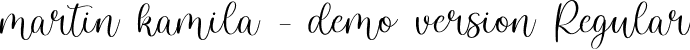 martin kamila - demo version Regular font - martin kamila.otf