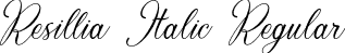 Resillia Italic Regular font - Resillia Italic demo.otf