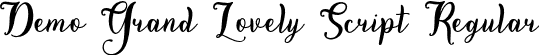 Demo Grand Lovely Script Regular font - Grand Lovely.otf