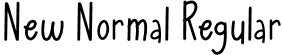 New Normal Regular font - NewNormal.otf