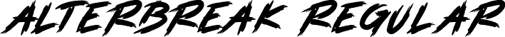 ALTERBREAK Regular font - ALTERBREAK.ttf