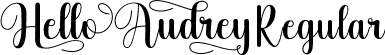 Hello Audrey Regular font - HelloAudrey.ttf