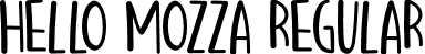 Hello Mozza Regular font - Hello Mozza.otf