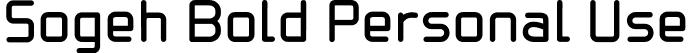 Sogeh Bold Personal Use font - Sogeh-BoldPersonalUse.otf