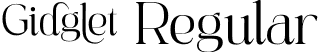 Gidglet Regular font - gidglet-d96gl.otf