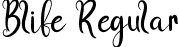 Blife Regular font - Blife.ttf