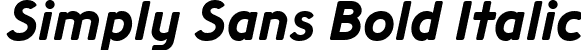 Simply Sans Bold Italic font - SimplySans-BoldItalic.ttf