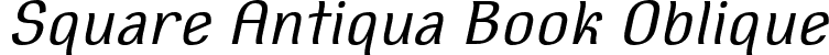 Square Antiqua Book Oblique font - SquareAntiqua-BookOblique.ttf