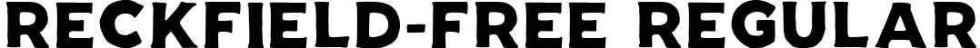 RECKFIELD-Free Regular font - RECKFIELD-FREE.ttf