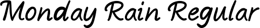 Monday Rain Regular font - MondayRain-MVn8r.ttf