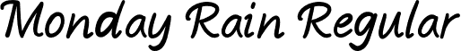 Monday Rain Regular font - MondayRain-rgjGA.otf