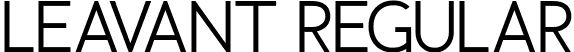 Leavant Regular font - Leavant.ttf