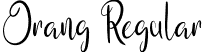 Orang Regular font - Orang.otf