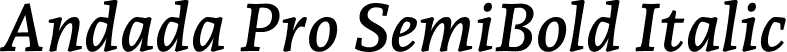 Andada Pro SemiBold Italic font - AndadaPro-SemiBoldItalic.ttf