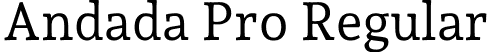 Andada Pro Regular font - AndadaPro-Regular.ttf