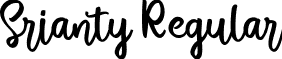 Srianty Regular font - Srianty.ttf