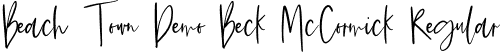 Beach Town Demo Beck McCormick Regular font - BeachTownDemoBeckMcCormick-Regular.otf