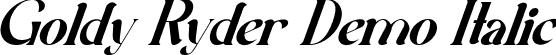 Goldy Ryder Demo Italic font - GoldyRyderDemoItalic.ttf