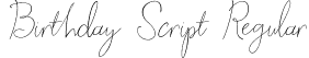 Birthday Script Regular font - Birthday Script.ttf