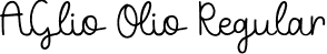 AGlio Olio Regular font - AGlioOlio.otf