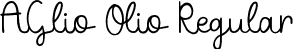 AGlio Olio Regular font - AGlioOlio.ttf