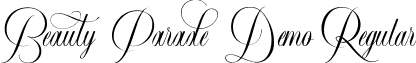 Beauty Parade Demo Regular font - BeautyParadeDemoRegular.ttf