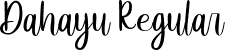 Dahayu Regular font - Dahayu-Regular.ttf