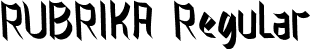 RUBRIKA Regular font - Rubrika.otf