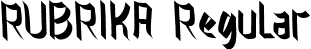 RUBRIKA Regular font - Rubrika.ttf