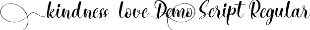 Kindness Love Demo Script Regular font - KindnessLoveDemoScript.ttf