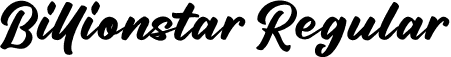 Billionstar Regular font - Billionstar.ttf