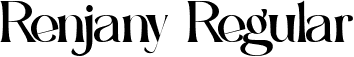 Renjany Regular font - Renjany.otf