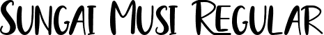 Sungai Musi Regular font - Sungai Musi.otf