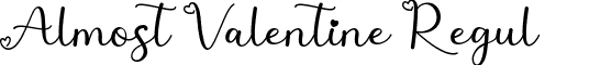 Almost Valentine Regular font - Almost Valentine.ttf