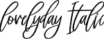 lovelyday Italic font - lovelyday Italic.otf