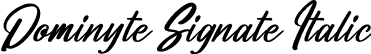 Dominyte Signate Italic font - Dominyte Signate Italic.ttf