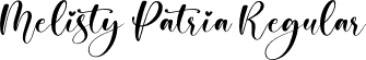 Melisty Patria Regular font - Melisty Patria.otf