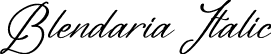 Blendaria Italic font - Blendaria Italic.ttf