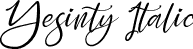 Yesinty Italic font - Yesinty Italic.ttf