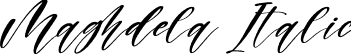 Maghdela Italic font - Maghdela Italic.ttf