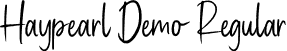 Haypearl Demo Regular font - Haypearl Demo.ttf