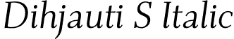 Dihjauti S Italic font - DihjautiS-Italic.otf