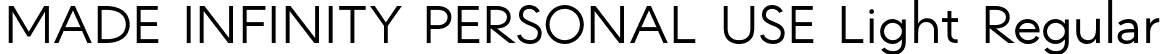 MADE INFINITY PERSONAL USE Light Regular font - MADEINFINITY PERSONALUSE-Light.otf