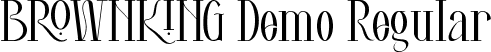 Brownking Demo Regular font - BrownkingDemoRegular.ttf