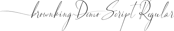 Brownking Demo Script Regular font - BrownkingDemoScript.ttf